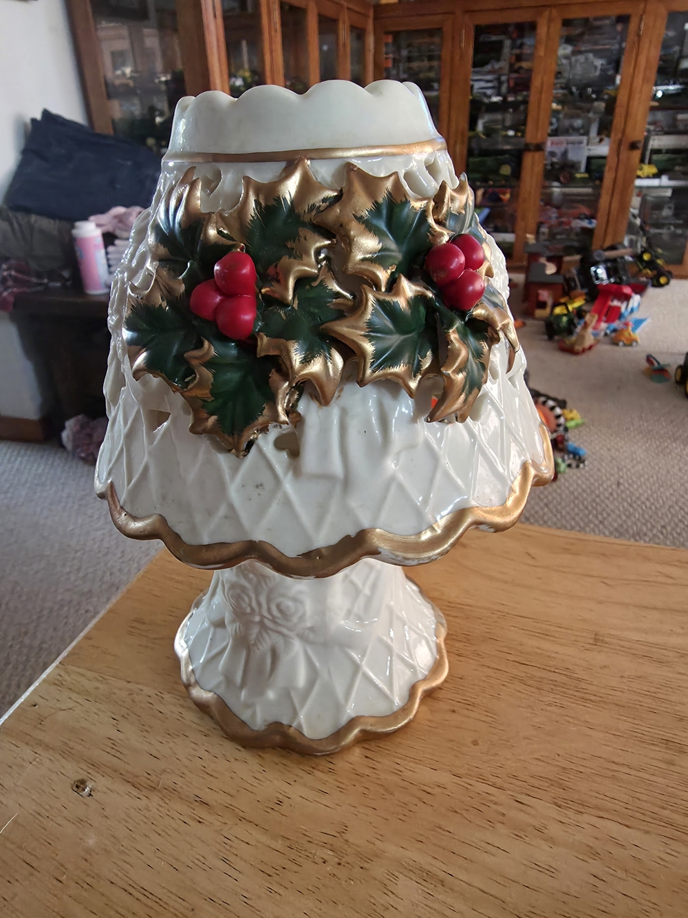 2 Piece Vintage Christmas Fairy Candle Holder
